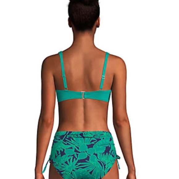Lands’end Women's Twist Front Underwire Bikini Top Adjustable Straps NWT - Picture 3 of 3